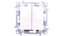 Simon 10 Przycisk podwójny biały CP2.01/11
