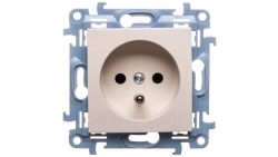 Simon 10 Gniazdo pojedyncze z/u kremowe 16A 250V IP20 CGZ1.01/41