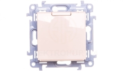 Simon 10 Gniazdo pojedyncze z uszczelką kremowe 16A 250V IP44 CGZ1B.01/41