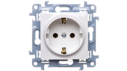 Simon 10 Gniazdo pojedyncze SCHUKO białe 16A 250V IP20 CGSZ1.01/11