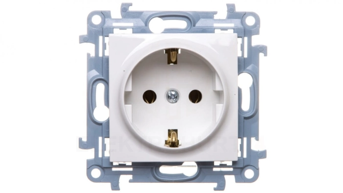 Simon 10 Gniazdo pojedyncze SCHUKO białe 16A 250V IP20 CGSZ1.01/11