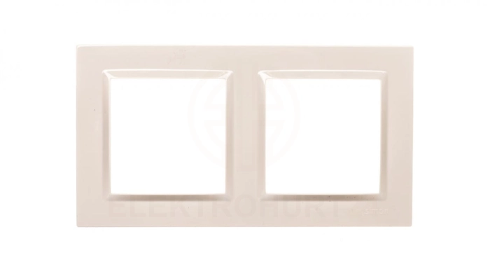 Simon 10 Ramka podwójna kremowa CR2/41