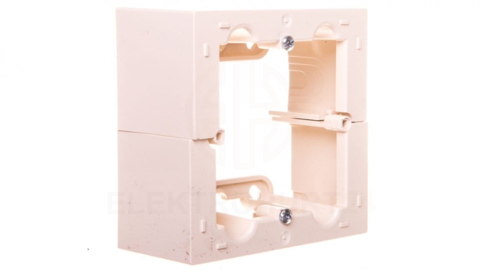 Simon 10 Puszka natynkowa pojedyncza składana kremowa CSC/41