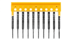 Mostek poprzeczny 10-torowy, raster 3,5mm żółty ZQV 1.5/10 1776200000