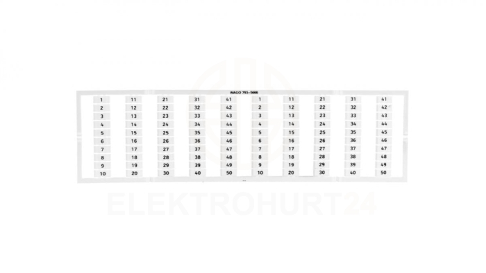 Oznaczniki WMB 2x 1-50 793-5666 /5szt./