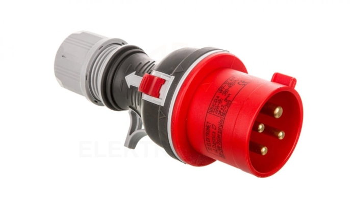 Wtyczka przenośna 32A 4P 400V czerwona TWIST WPP 32/4 IP44 922076