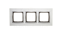 Simon 54 Nature Ramka potrójna metal INOX KLASYCZNY DRN3/77