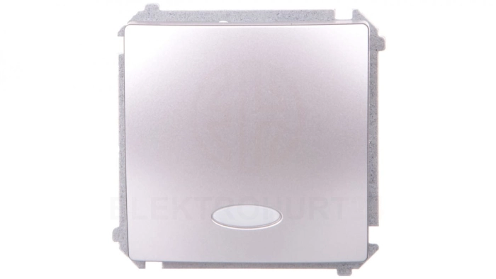 Simon Basic Łącznik jednobiegunowy z podświetleniem 10AX 250V, szybkozłącza, srebrny mat BMW1L.01/43