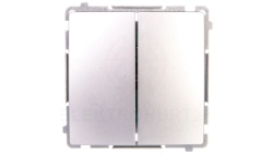 Simon Basic Łącznik świecznikowy 16AX 250V zaciski śrubowe srebrny mat BMW5A.01/43