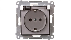 Simon 54 Premium Gniazdo Schuko do wersji IP44 z przeslonami (moduł) 16A, 250V białe DGSZ1BZ.01/11A
