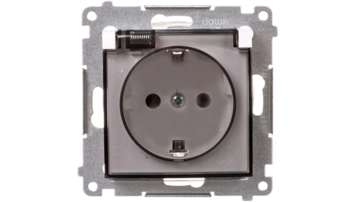 Simon 54 Premium Gniazdo Schuko do wersji IP44 z przeslonami (moduł) 16A, 250V białe DGSZ1BZ.01/11A