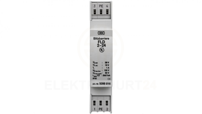 Ogranicznik przepięć dla systemów dwużyłowych 28VAC/19VDC 0,5kA 1kV FLD 2-24 5098816