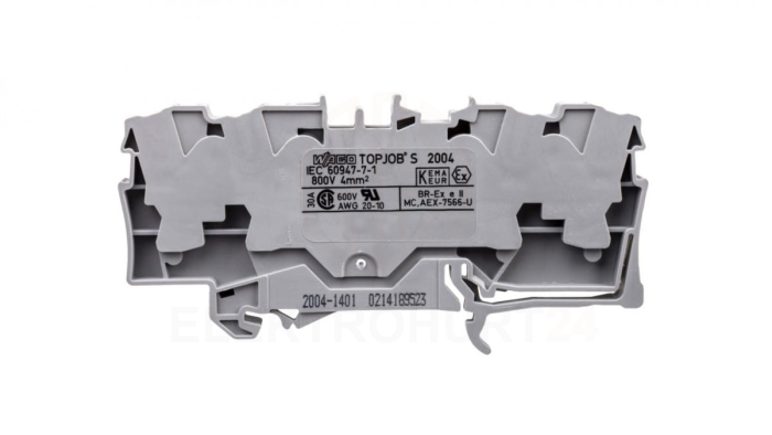 Złączka szynowa 2-przewodowa 16mm2 szara 2016-1201 TOPJOBS