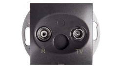 Simon 54 Gniazdo antenowe RD/TV końcowe separowane antracyt DAK.01/48