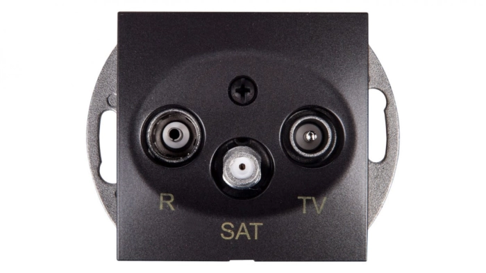 Simon 54 Gniazdo antenowe RD/TV/SAT przelotowe antracyt DASP.01/48