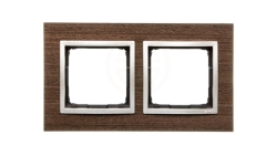 Simon 54 Nature Ramka podwójna drewno ZŁOTE WENGE DRN2/85