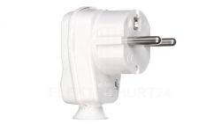 Wtyczka kątowa 10/16A 2P+Z IP20 Uni-Schuko biała 9002214