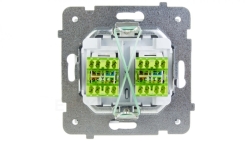 AS Gniazdo komputerowe podwójne RJ45 kat.5e MMC białe GPK-2G/K/m/00