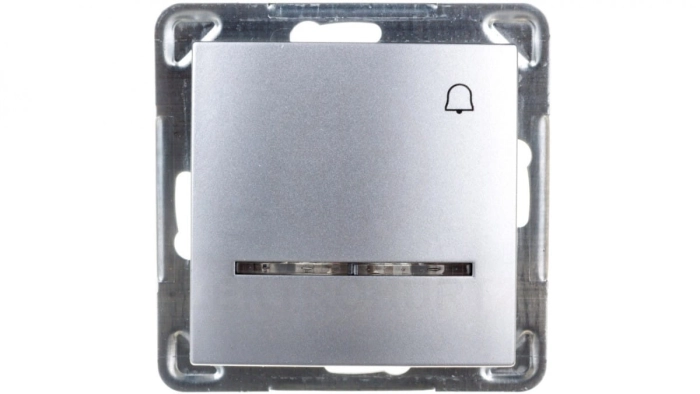 IMPRESJA Przycisk /dzwonek/ z podświetleniem srebrny ŁP-6YS/m/18