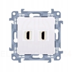 Simon 10 gniazdo HDMI podwójne białe