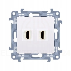 Simon 10 gniazdo HDMI podwójne białe