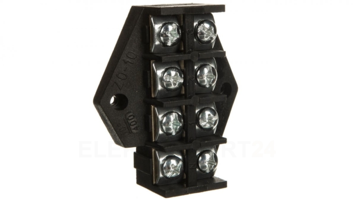 Płytka odgałęźna /10mm2/ 4-tory czarna ZPT4-10.0 83005007