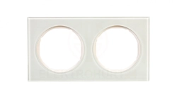 Berker R.3 Ramka podwójna szkło hartowane białe 10122209