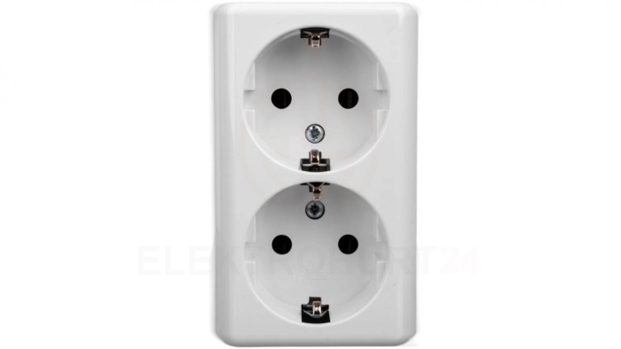 Simon 54 Gniazdo podwójne SCHUKO natynkowe, wersja skandynawska EGSz2nz/11