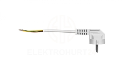 Przewód przyłączeniowy W-2 3x1,0 mm2 biały z wtyczką kątową 1,5m 51.921