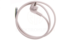 Przewód przyłączeniowy W-3 3x1,5 mm2 biały z wtyczką kątową 1,5m 51.931