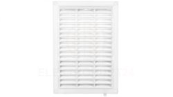 Kratka wentylacyjna 128x197mm biała żaluzja+sznurek T59