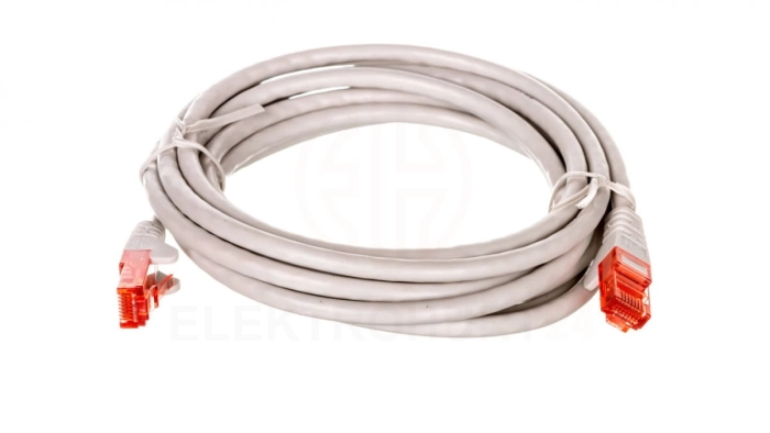 Kabel krosowy patchcord U/UTP kat.6 CCA szary 2m 68454