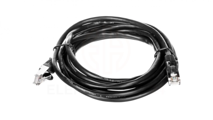 Kabel krosowy patchcord U/UTP kat.5e CCA czarny 10m 68645