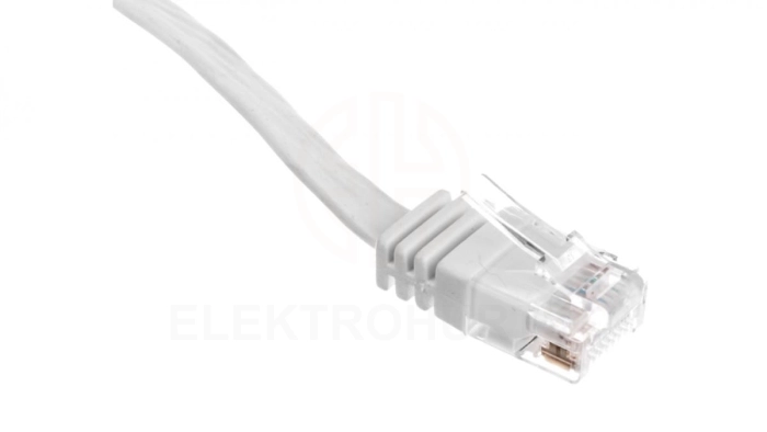 Kabel krosowy płaski patchcord U/UTP kat.5e biały 3m 93360