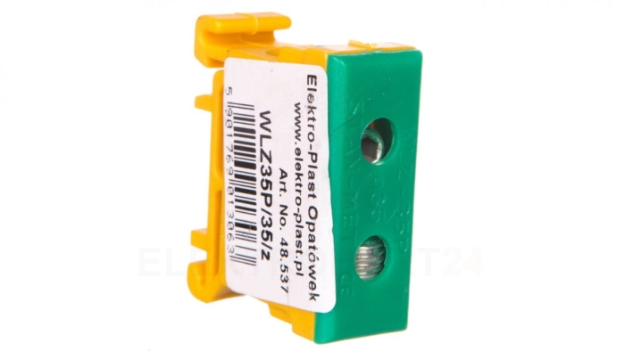 Złączka przelotowa 2-przewodowa 2,5-35mm2 żółto-zielona WLZ35P/35/z 48.537