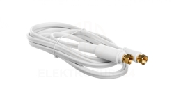 Przewód antenowy satelitarny płaski F 2,5m biały 67288