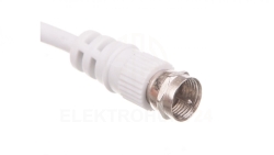 Przewód antenowy satelitarny F 2,5m biały 11724