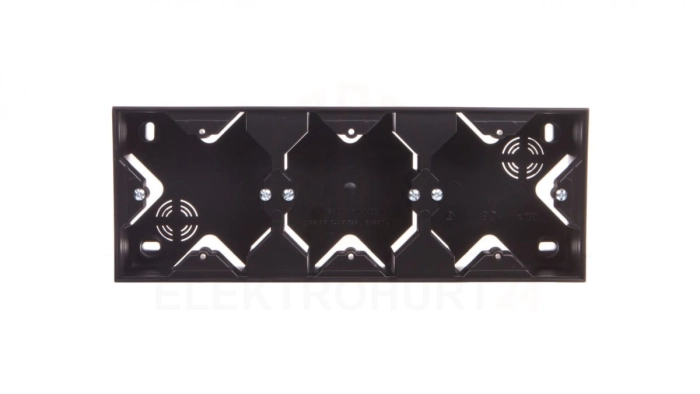 SONATA Puszka natynkowa potrójna czarny metalik PNP-3R/33