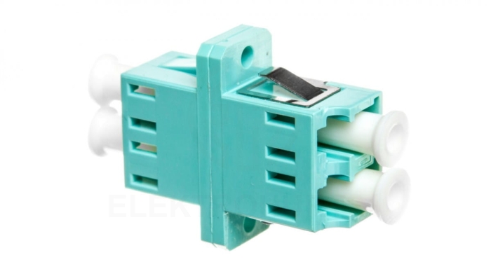 Adapter LC/LC duplex MM OM3, ceramiczna ferrula, błękitny DN-96009-1