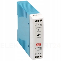 Zasilacz MEAN WELL MDR-20-12 na szyne DIN 12V 20W