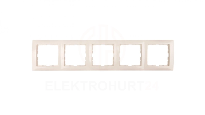 Berker/B.Kwadrat Ramka pięciokrotna kremowa 5310158982