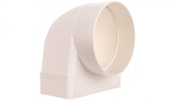 Kolano pionowe łącznikowe PS 122x60mm fi 100mm białe 430