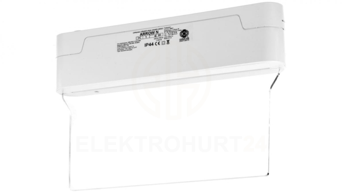 Oprawa awaryjna ARROW N LED 1W 1h dwuzadaniowa + PU31 PU41 biała ARN/1W/C/1/SA/X/WH