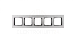 Simon 54 Nature Ramka pięciokrotna metal INOX KLASYCZNY DRN5/77