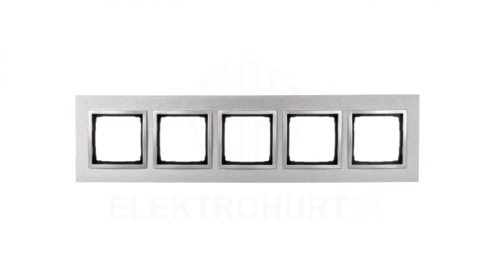 Simon 54 Nature Ramka pięciokrotna metal INOX KLASYCZNY DRN5/77