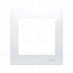 Simon 54 ramka pojedyncza biała do karton gipsu