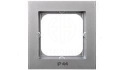SONATA Ramka pojedyncza do łączników IP44 srebro mat RH-1R/38
