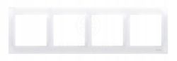 Simon 54 ramka poczwórna biała do karton-gipsu