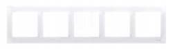 Simon 54 ramka pięciokrotna biała do karton-gips