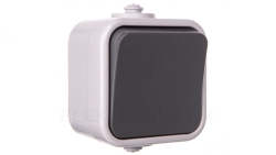 DELFINA Łącznik hermetyczny pojedynczy IP44 szary ŁNH-1D/30